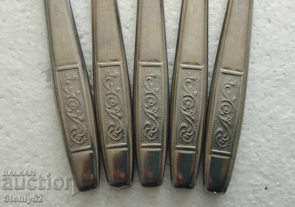 5 τεμ. μαχαίρια γλυκού 18 εκ. ανοξείδωτο ατσάλι με τιμή 20.00 BGN | € 10.23