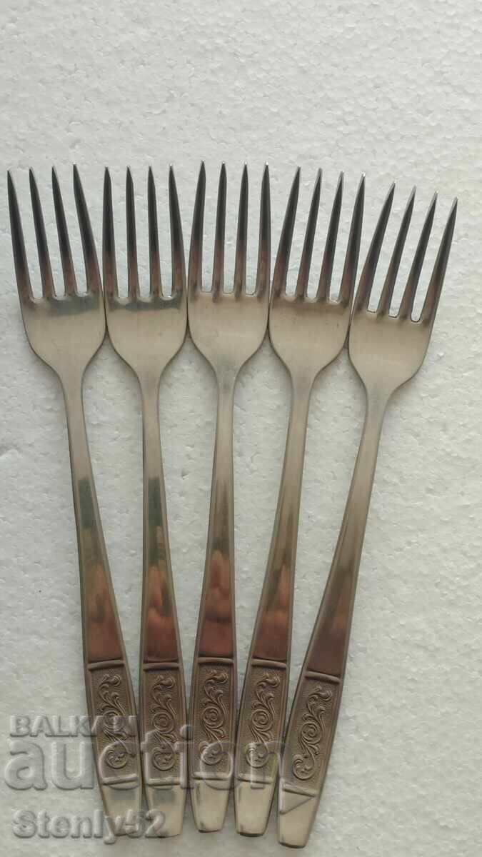 5 бр.десертни вилички 17 см.за торта,баклава баница и д-р.