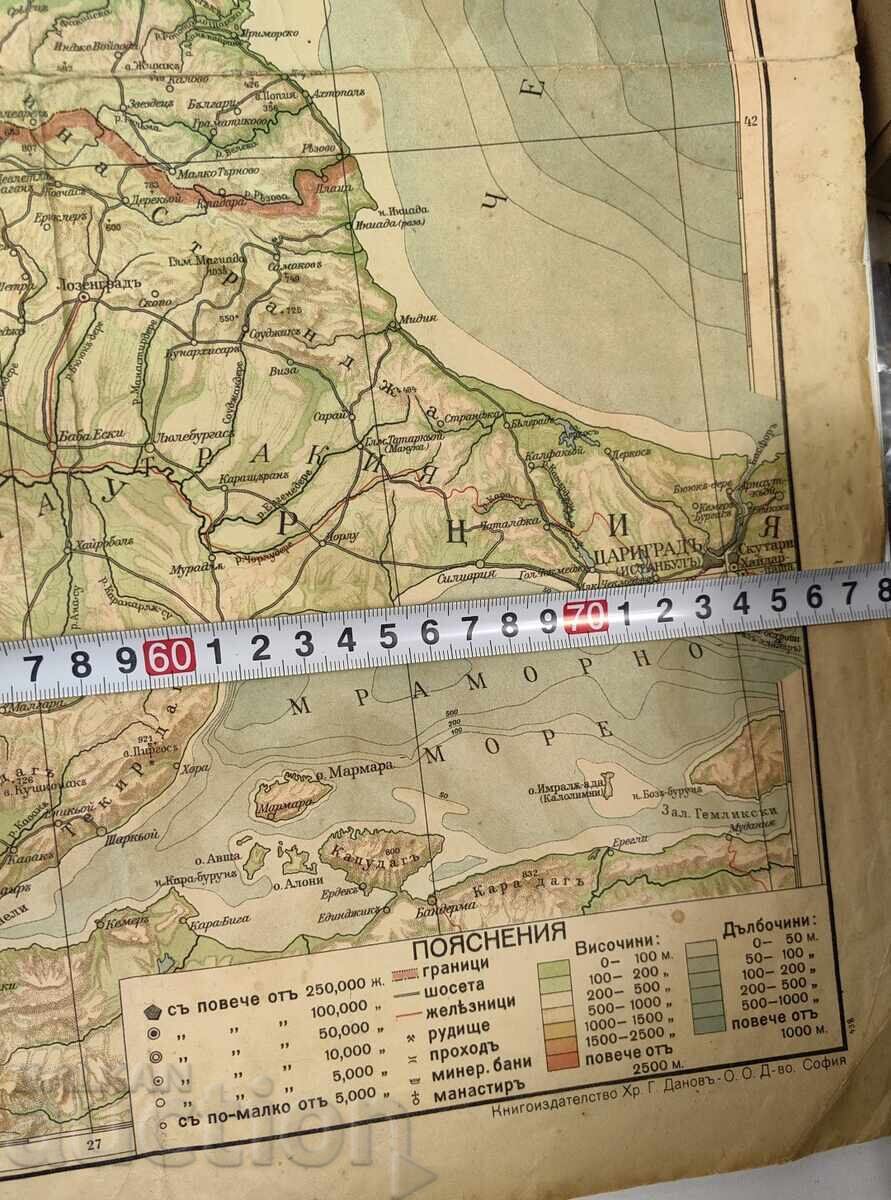 HARTĂ GEOGRAFICĂ AUTENTICĂ A REGATULUI BULGARIEI - 6 HARTĂ GEOGRAFICĂ AUTENTICĂ A REGATULUI BULGARIEI - 6