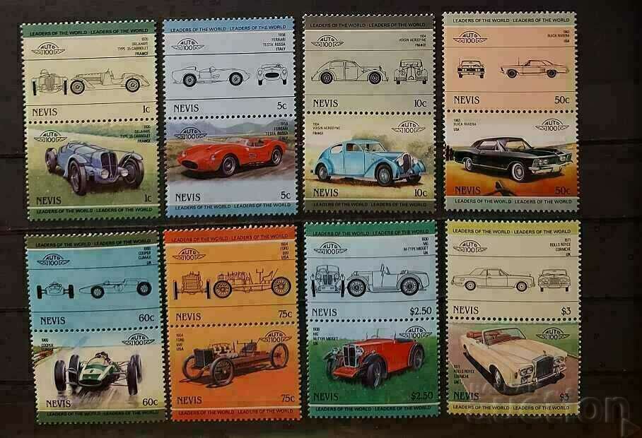 Невис 1985 Стари автомобили Първа серия MNH