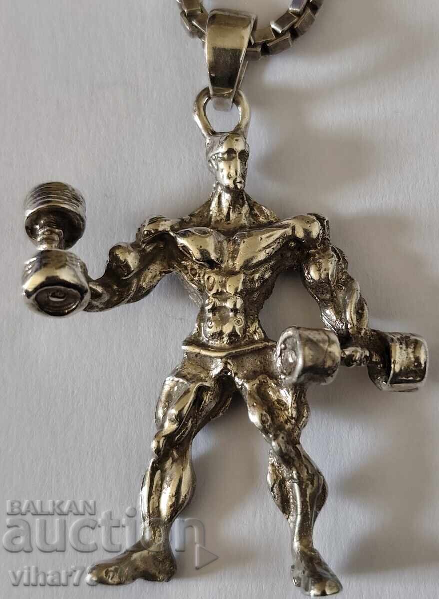 Ασημένια αλυσίδα με μενταγιόν