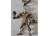 Ασημένια αλυσίδα με μενταγιόν