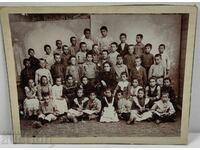 1901 STUDENTS TEACHER OLD LARGE PHOTO PHOTOGRAPH CARD