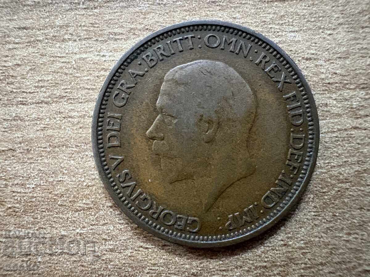 Ηνωμένο Βασίλειο - 1/2 πένες (1934) με τιμή 1.50 BGN | € 0.77 Ηνωμένο Βασίλειο - 1/2 πένες (1934) με τιμή 1.50 BGN | € 0.77