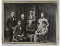 MEN FEZ OLD LARGE PHOTO PHOTOGRAPH CARDBOARD