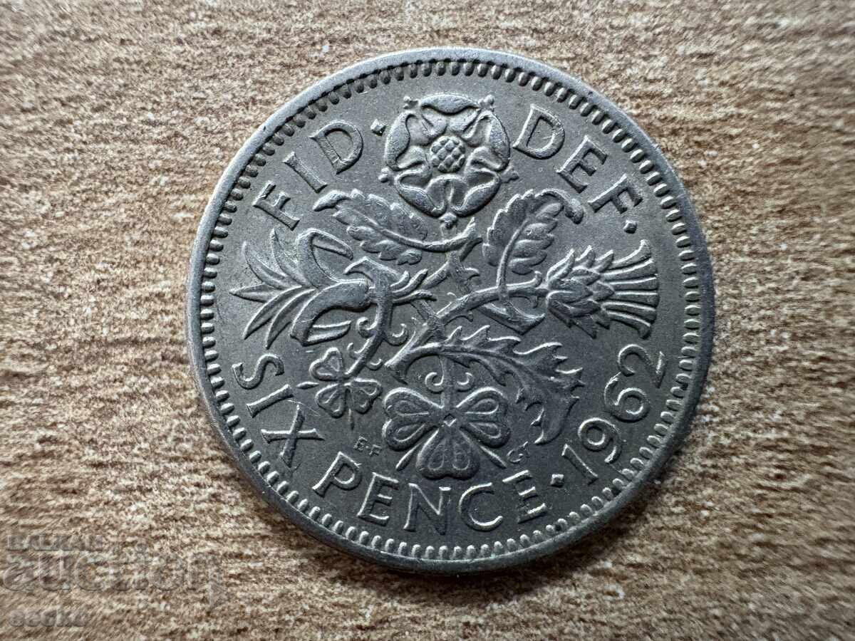 Ηνωμένο Βασίλειο - 6 πένες (1962) Ηνωμένο Βασίλειο - 6 πένες (1962)