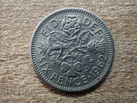 Ηνωμένο Βασίλειο - 6 πένες (1962)