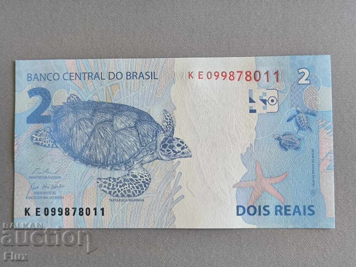 Τραπεζογραμμάτιο - Βραζιλία - 2 Reales UNC | 2010 με τιμή 5.00 BGN | € 2.56 Τραπεζογραμμάτιο - Βραζιλία - 2 Reales UNC | 2010 με τιμή 5.00 BGN | € 2.56