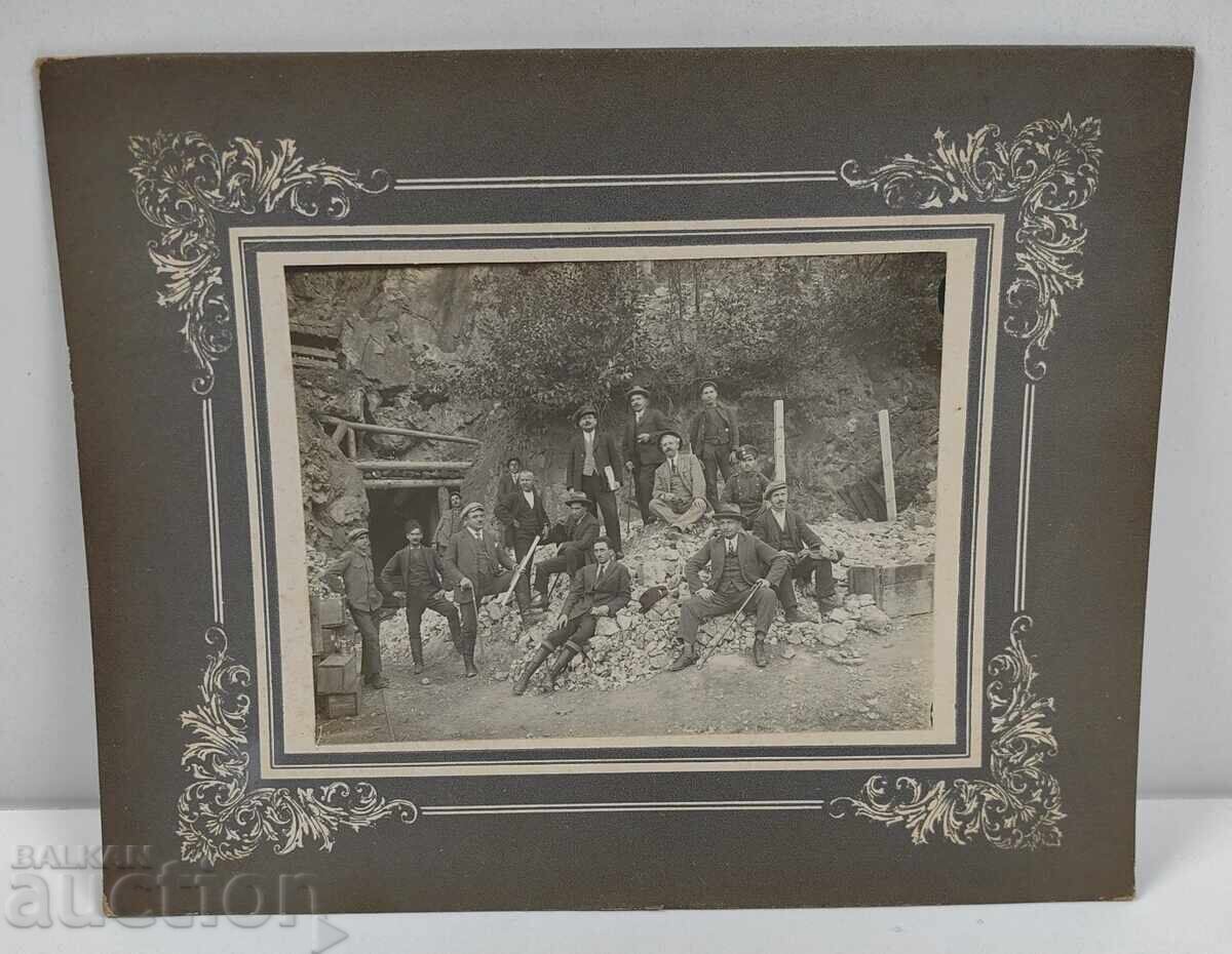 МИНА МИНЬОР СТАРА ГОЛЯМА СНИМКА ФОТОГРАФИЯ КАРТОН