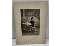 1912 COPIL BĂIAT CARTE POZĂ VECHE FOTOGRAFIE CARTON