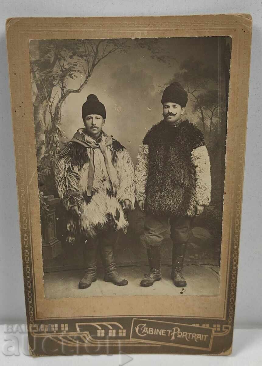 ОВЧАРИ? КОЖУХ НОСИЯ СТАРА СНИМКА ФОТОГРАФИЯ КАРТОН - 6