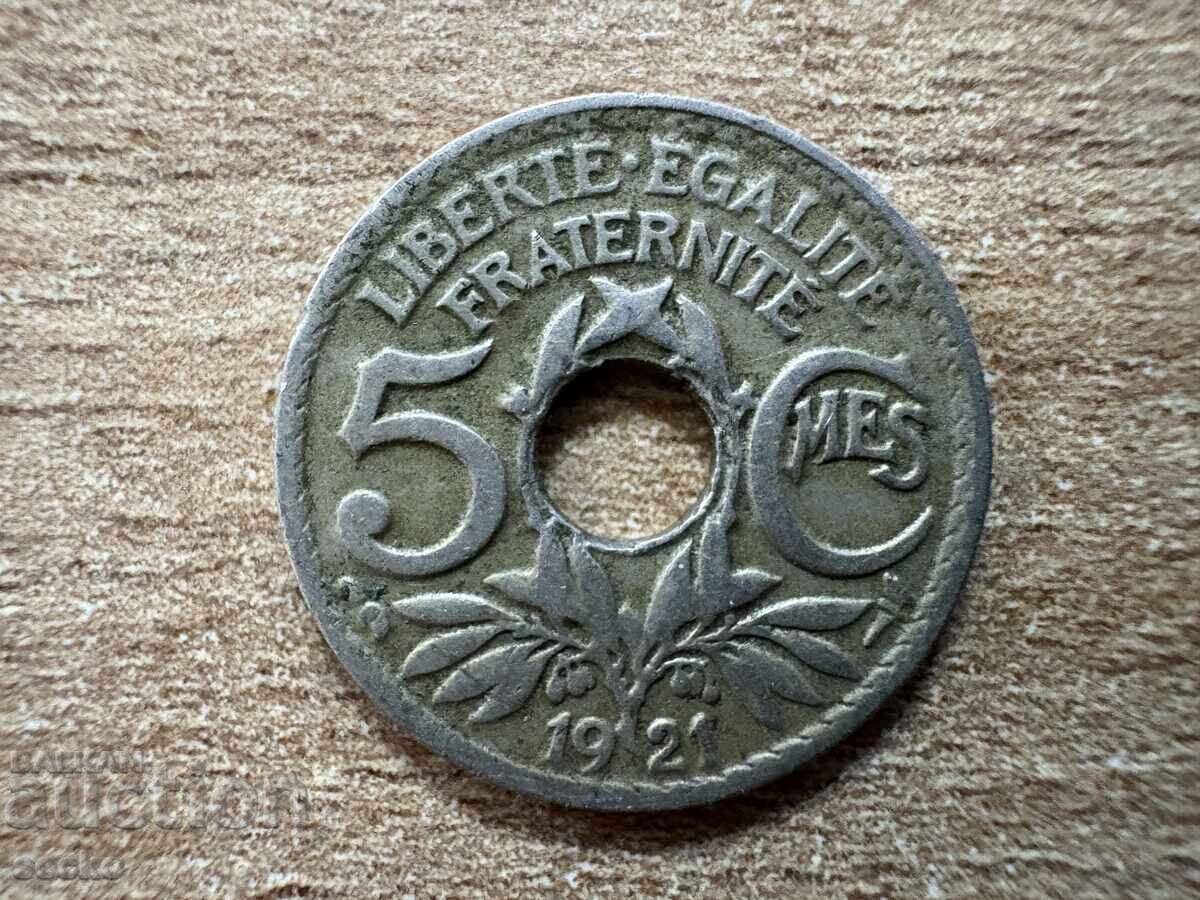 Франция - 5 сантима (1921)