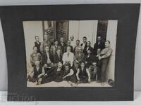 MEN OLD LARGE GROUP PHOTO PHOTOGRAPH CARDBOARD