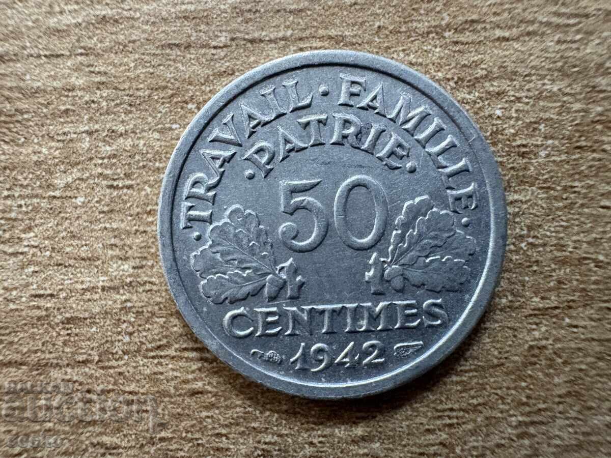 Γαλλία - 50 λεπτά (1942) Γαλλία - 50 λεπτά (1942)