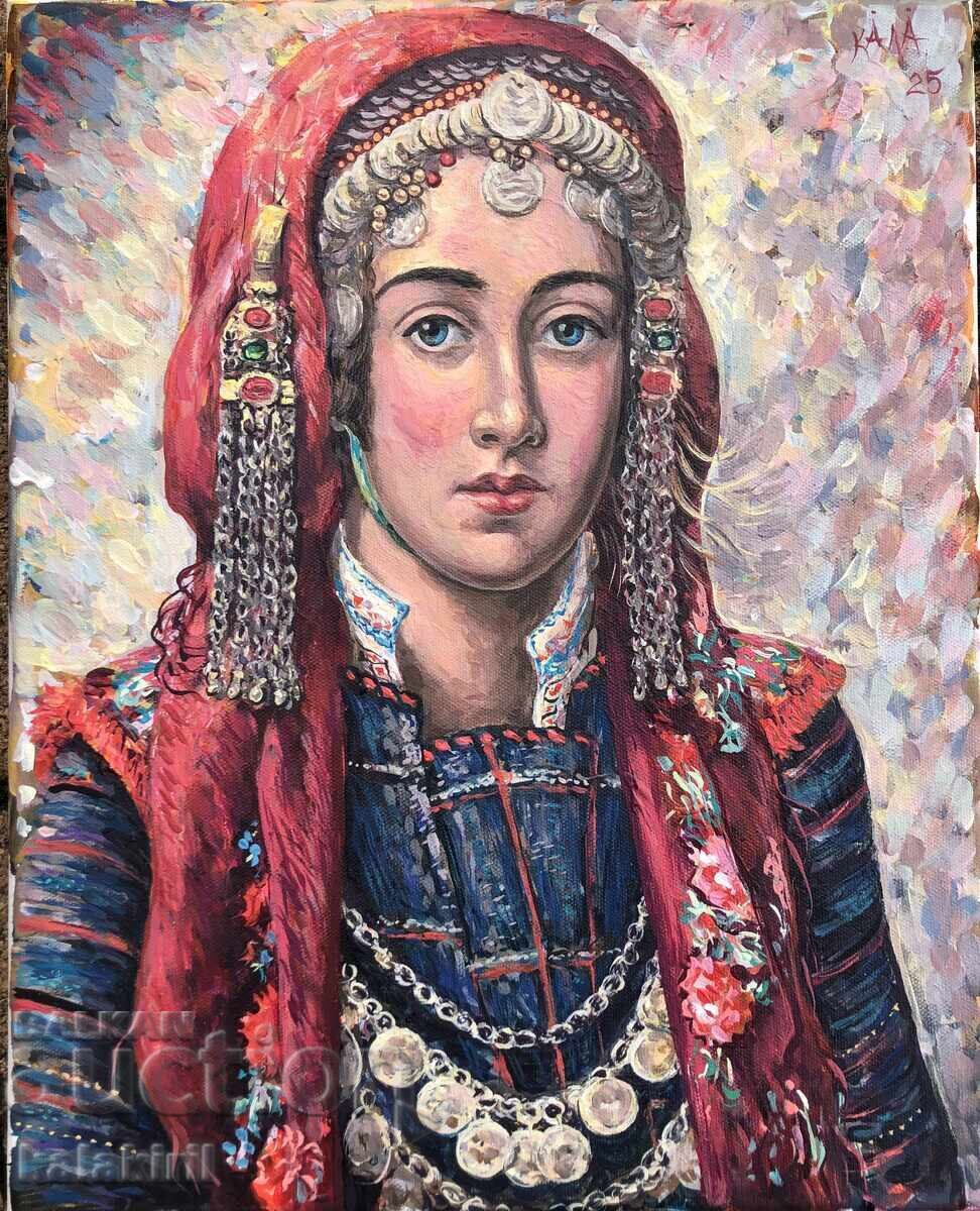 Μία Βουλγάρα με μωβ μαντήλι