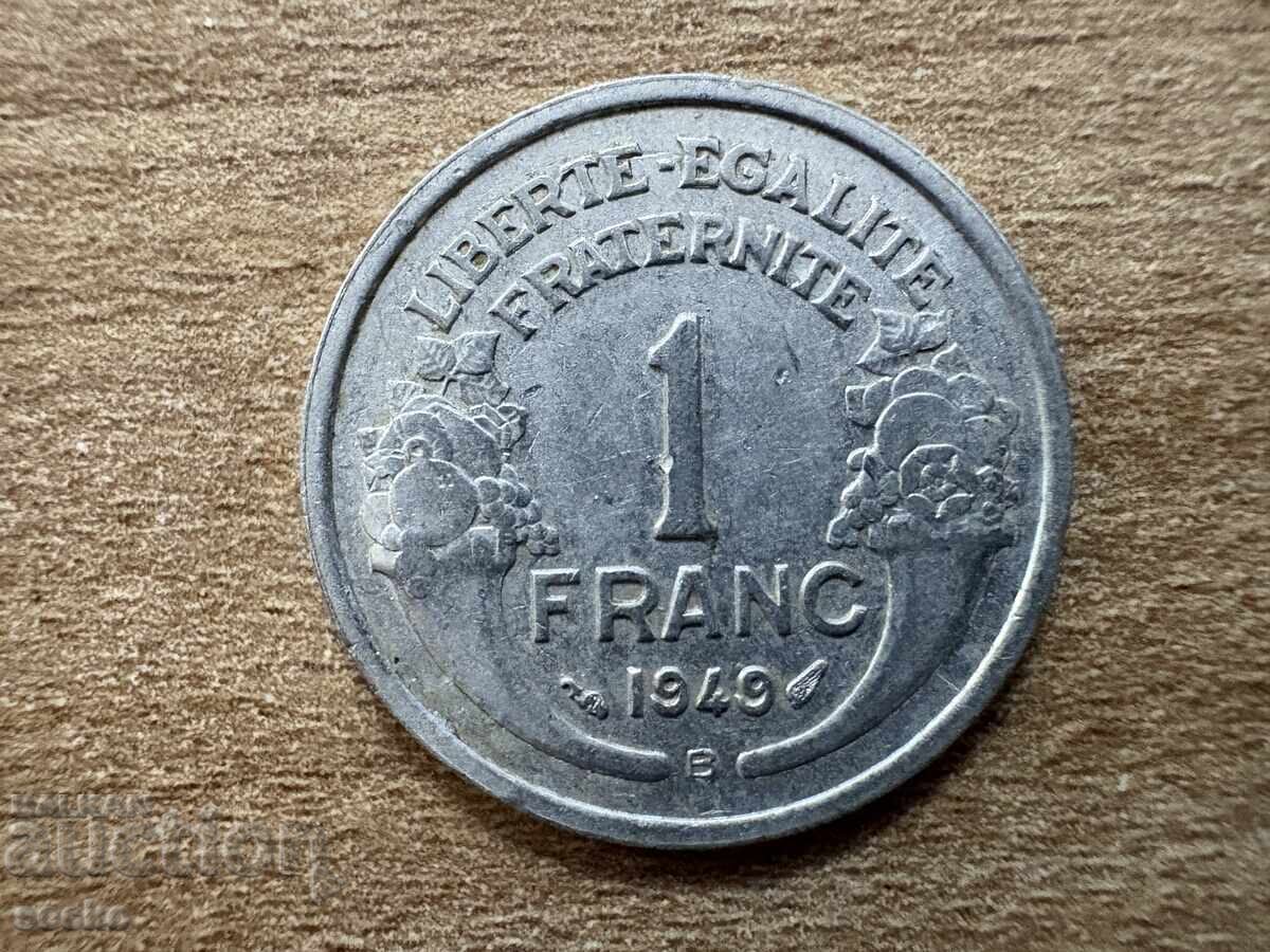 Франция - 1 франк (1949) - В Франция - 1 франк (1949) - В