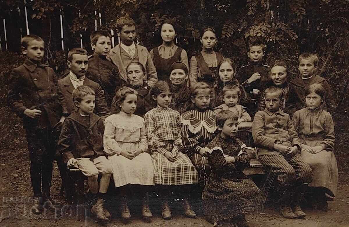 1904 STUDENTS TEACHER SCHOOL OLD SCHOOL PHOTO CARD with price 25.00 BGN | € 12.78