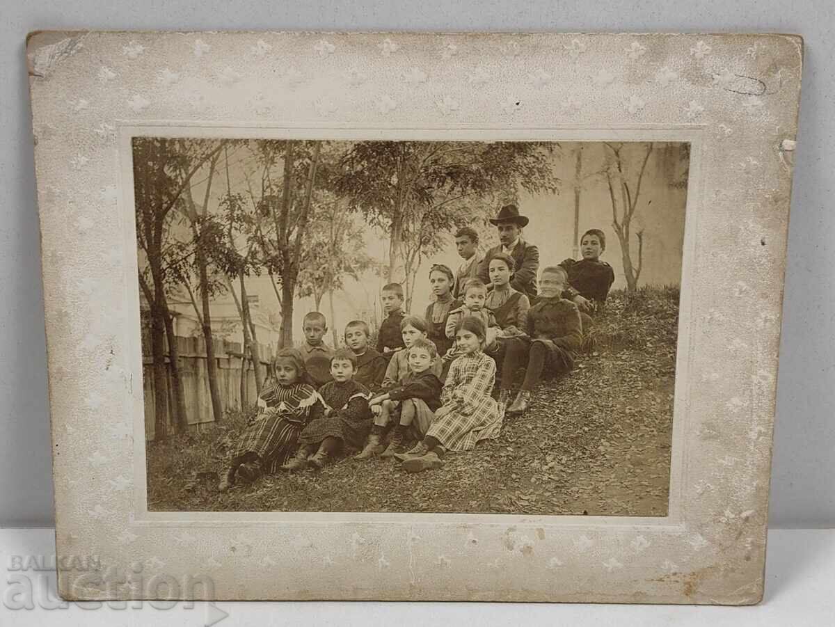 Δημοπρασία 1904 ΜΑΘΗΤΕΣ ΔΑΣΚΑΛΟΣ ΣΧΟΛΕΙΟ ΠΑΛΙΑ ΜΑΘΗΤΙΚΗ ΦΩΤΟΓΡΑΦΙΑ ΚΑΡΤΟΝΙ