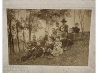 1904 ELEVI PROFESOR ȘCOALĂ FOTOGRAFIE VECHE DE ELEV CARTON