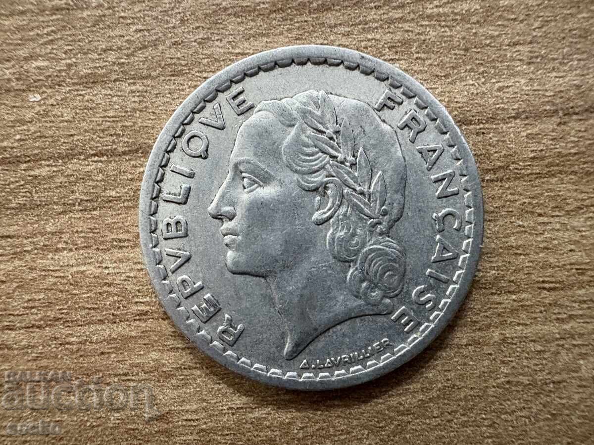 Франция - 5 франкa (1945) с цена 0.65 лв. | € 0.33 Франция - 5 франкa (1945) с цена 0.65 лв. | € 0.33