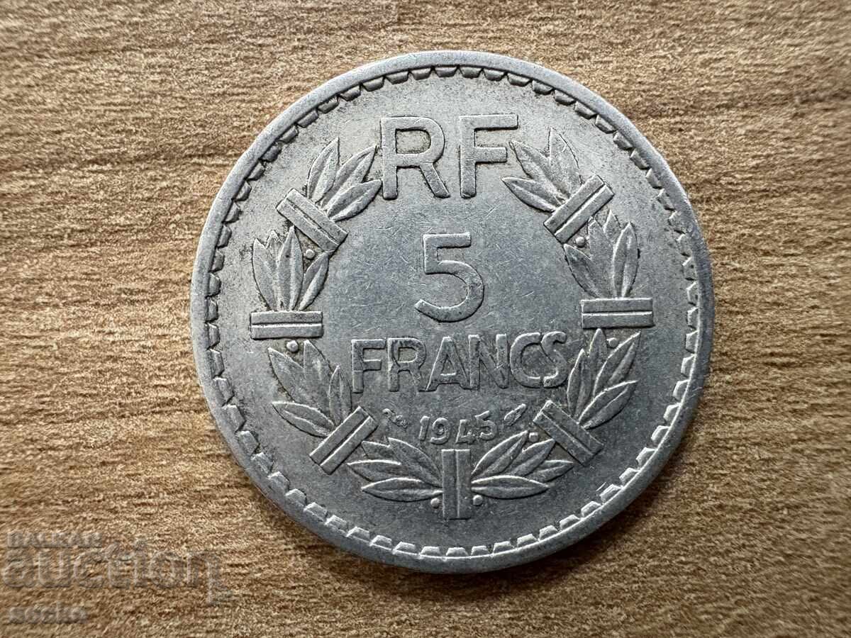 Франция - 5 франкa (1945) Франция - 5 франкa (1945)