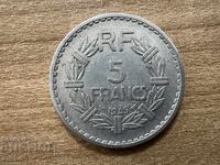 Франция - 5 франкa (1945)