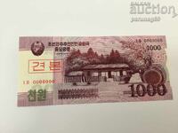 North Korea 1000 Won 2008 UNC Specimen