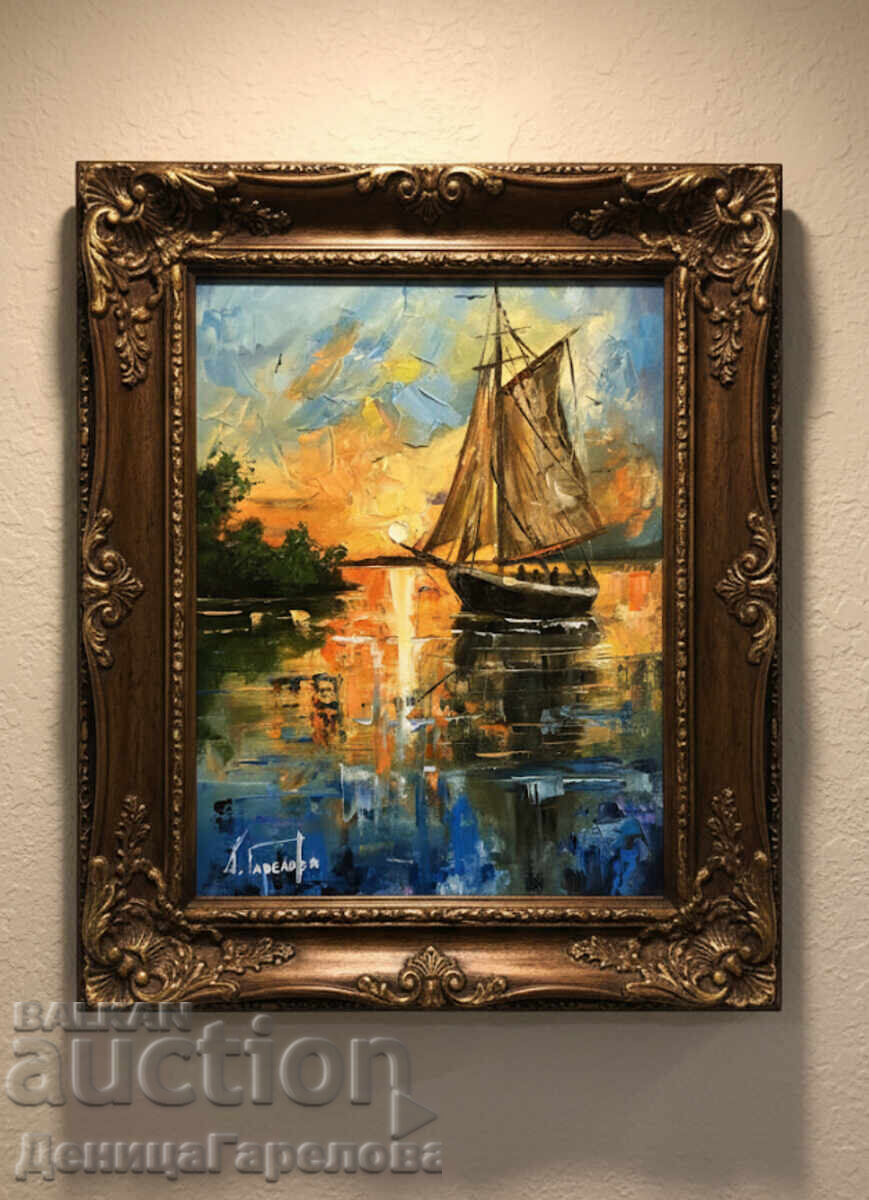 Denitsa Garelova painting 30/40 "Sea Sunset" - 7 Denitsa Garelova painting 30/40 "Sea Sunset" - 7