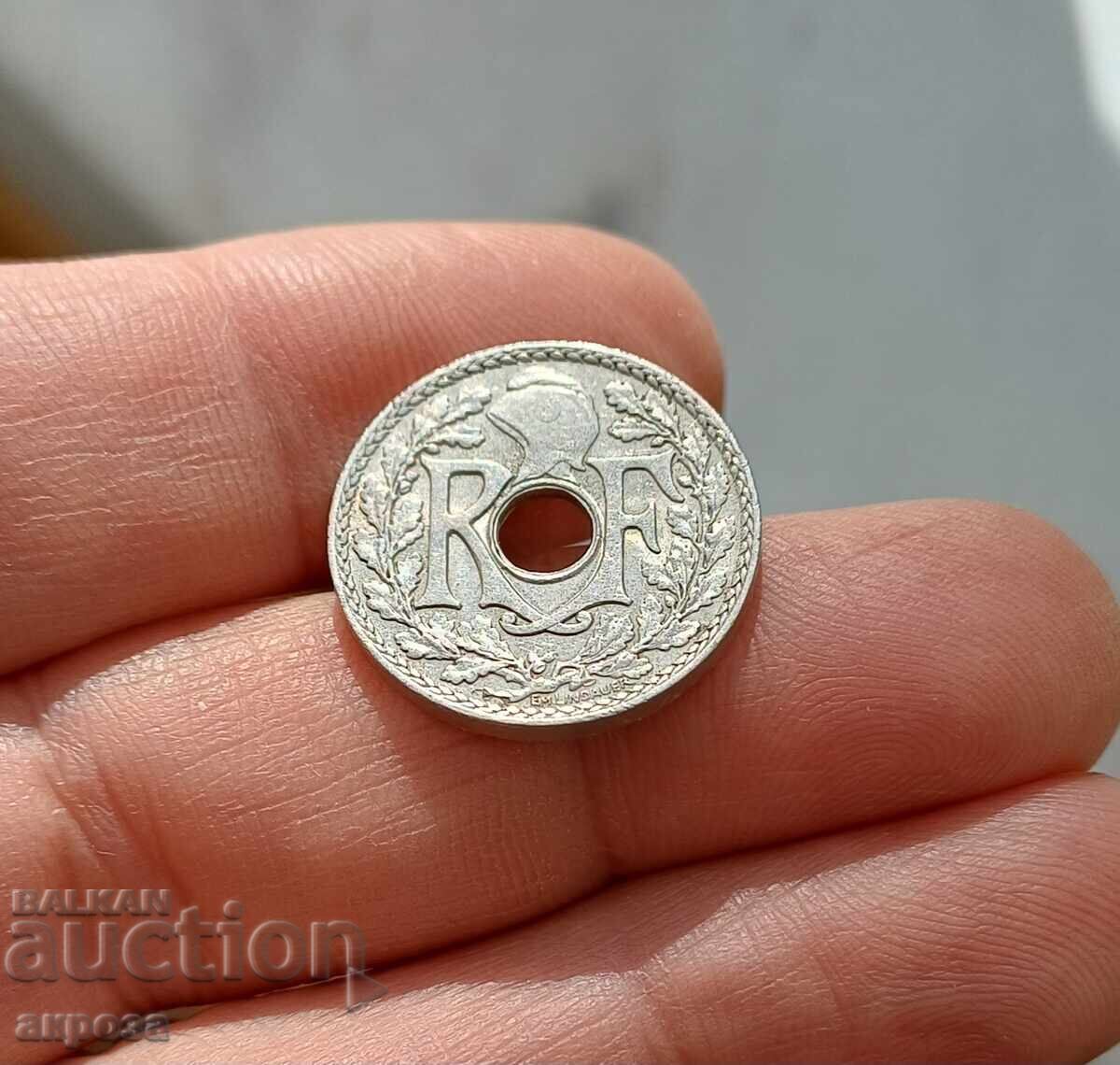 10 центимес Франчия 1937 с гланца с цена 3.60 лв. | € 1.84