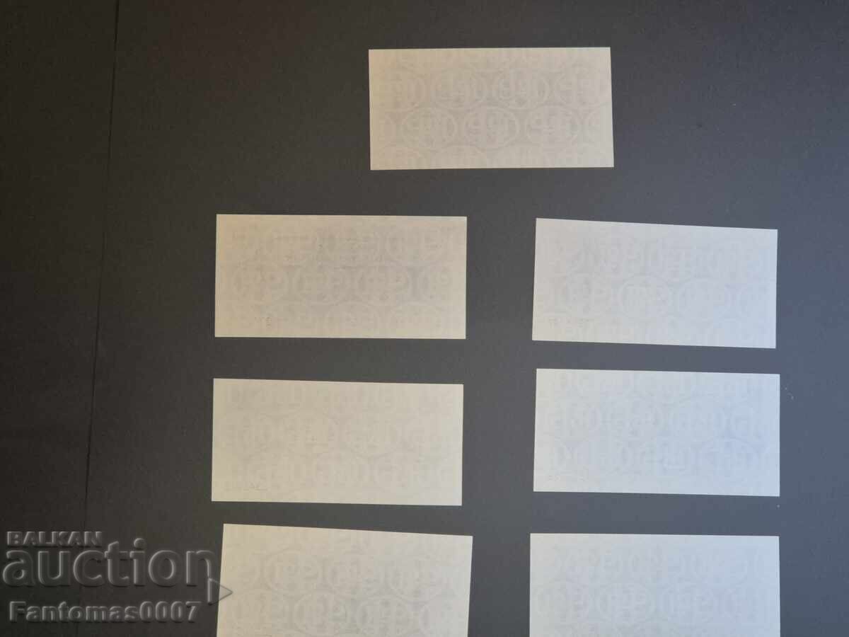 SET OF NAMED CHECKS 1986 YEAR UNC - 6 SET OF NAMED CHECKS 1986 YEAR UNC - 6