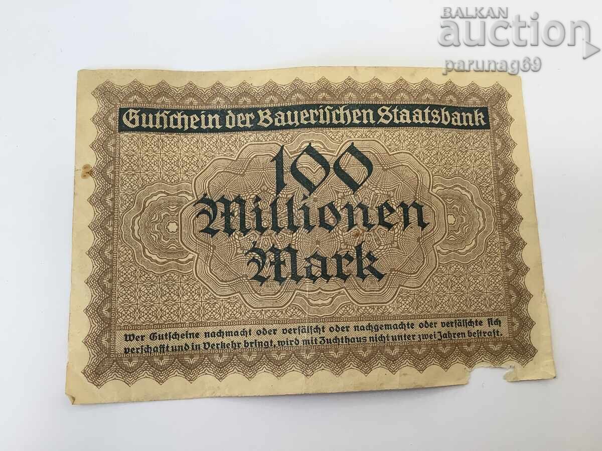 Германия 100 000 000 марки 1923 година с цена 3.50 лв. | € 1.79