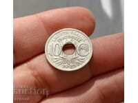 10 centime Franța 1923 cu luciu