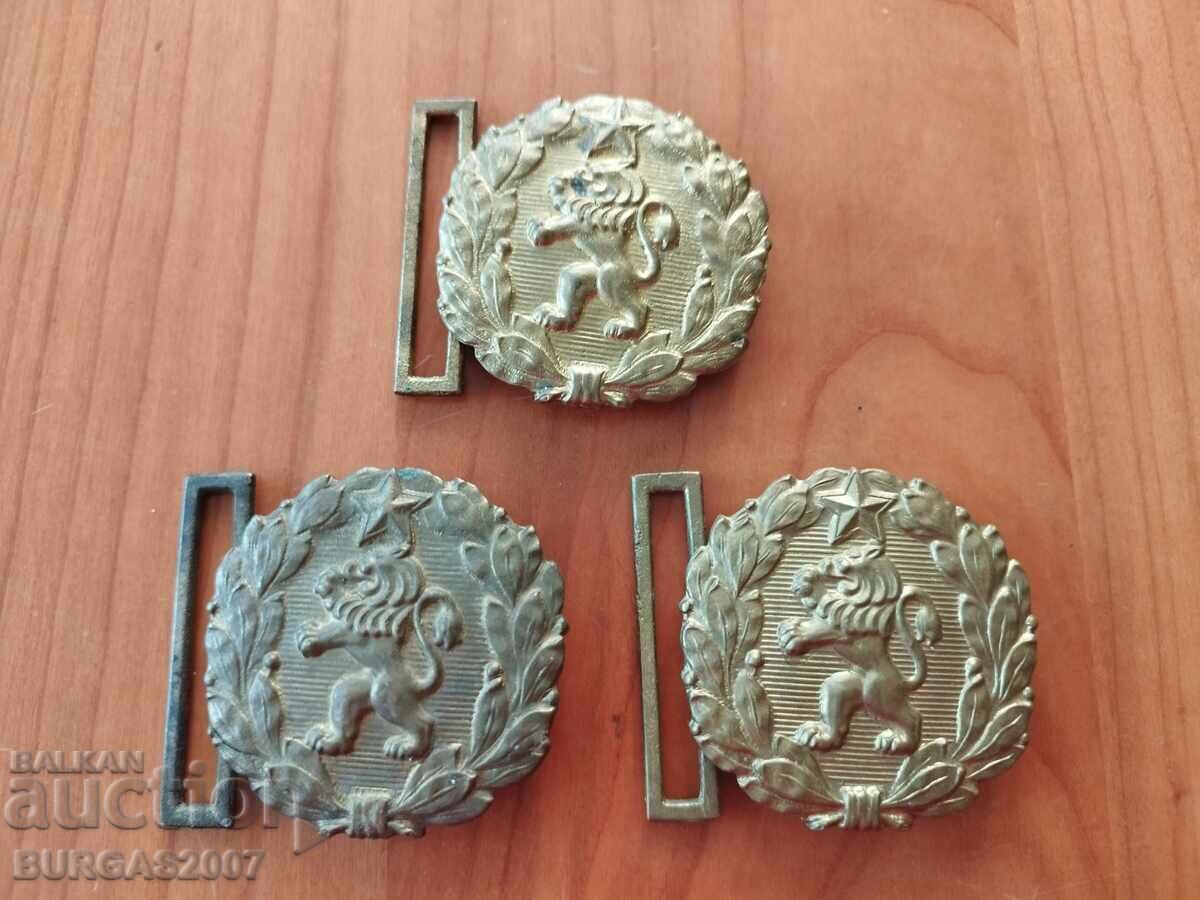 Παλαιές χάλκινες αγκράφες για παρελάσεις ζώνης - 3 τμχ Παλαιές χάλκινες αγκράφες για παρελάσεις ζώνης - 3 τμχ