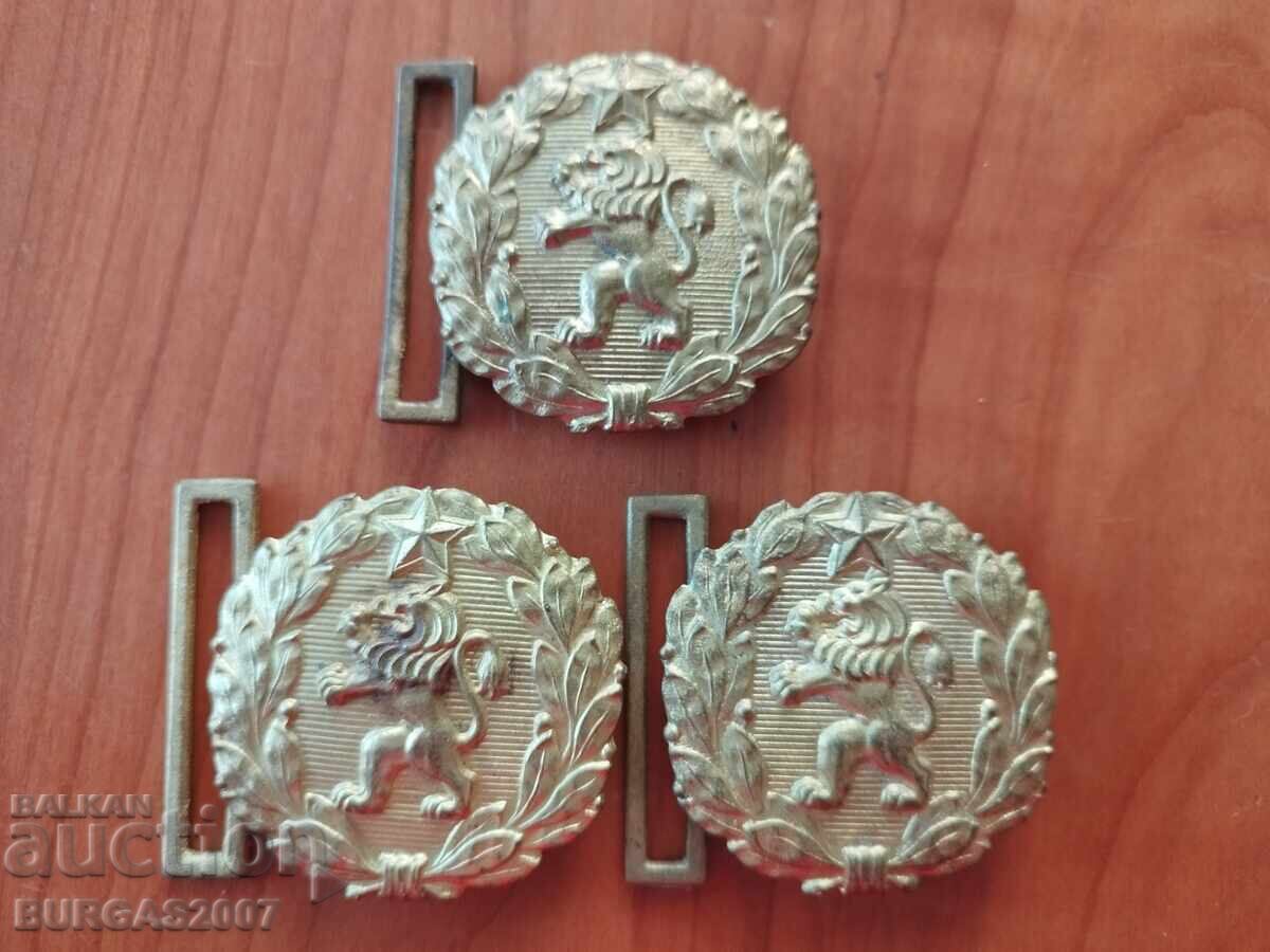 Παλαιές χάλκινες αγκράφες για παρελάσεις ζώνης - 3 τμχ Παλαιές χάλκινες αγκράφες για παρελάσεις ζώνης - 3 τμχ