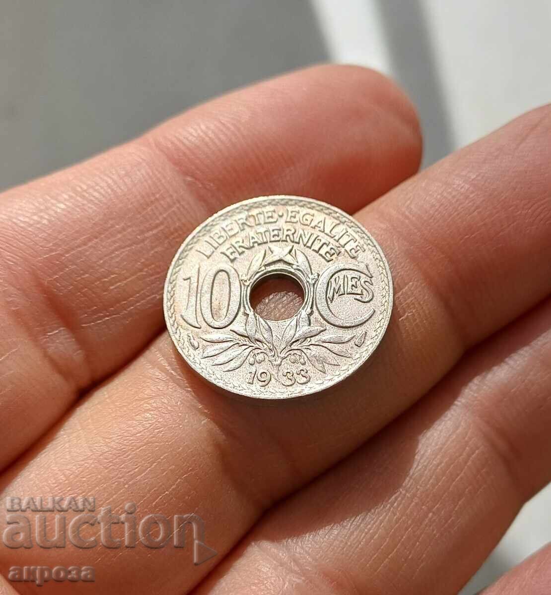 10 центимес Франция 1933 10 центимес Франция 1933