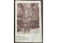 5139 Țaratul Bulgariei, locotenent Iliev în fața locomotivei 1918, Primul Război Mondial