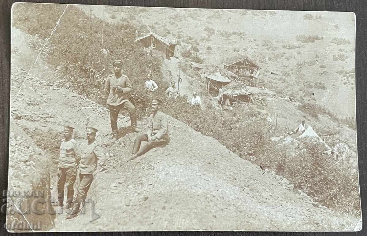 5151 Regatul Bulgariei ofițeri tranșee adăposturi de câmp Macedonia