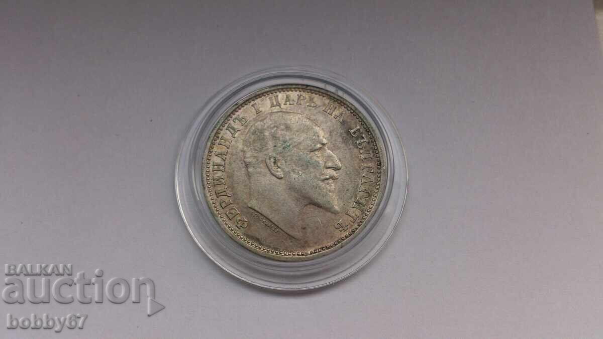 Excellent condition silver coin, 1 lev, 1910 - 5 Excellent condition silver coin, 1 lev, 1910 - 5