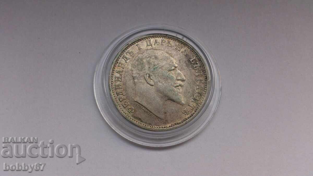 Excellent condition silver coin, 1 lev, 1910 - 7 Excellent condition silver coin, 1 lev, 1910 - 7