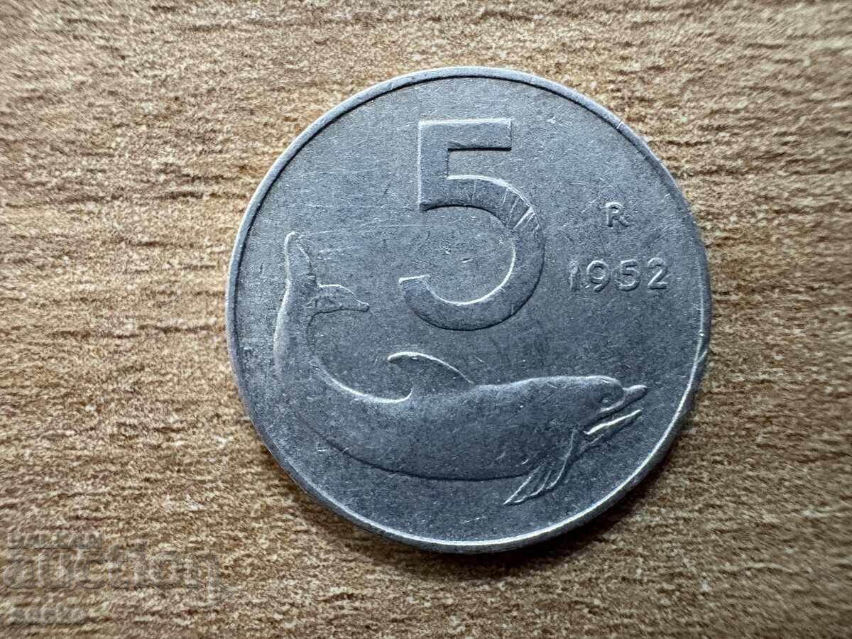 Италия - 5 лири (1952) Италия - 5 лири (1952)