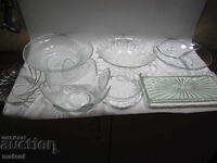 LOT GLASS BOWLS FRUIT BOWL TRAY 7 PCS