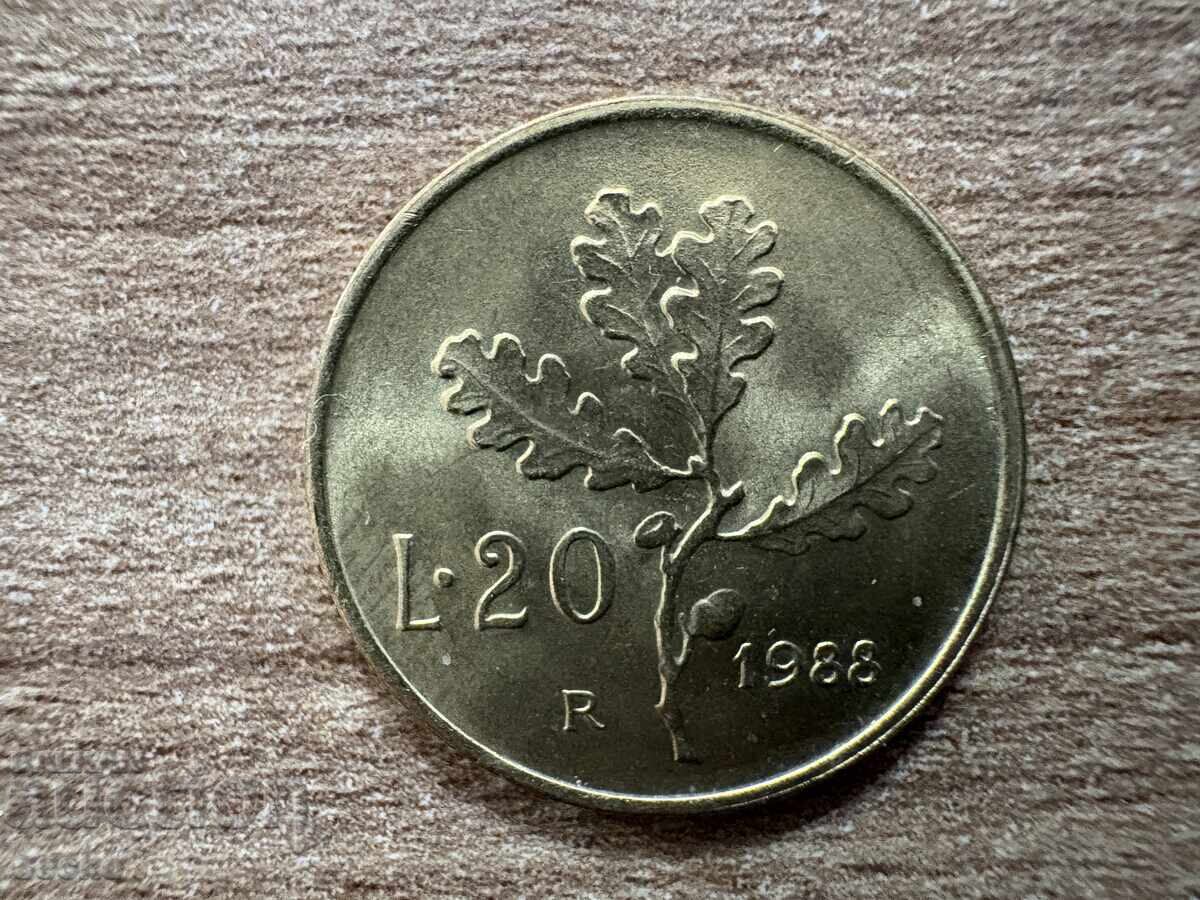 Italia - 20 lire (1988) Italia - 20 lire (1988)