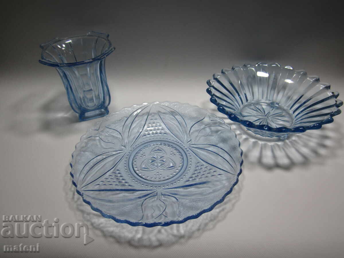 BOL DE STICLĂ FRUCTIERĂ FARFURIE STICLĂ ALBASTRĂ BOL DE STICLĂ FRUCTIERĂ FARFURIE STICLĂ ALBASTRĂ