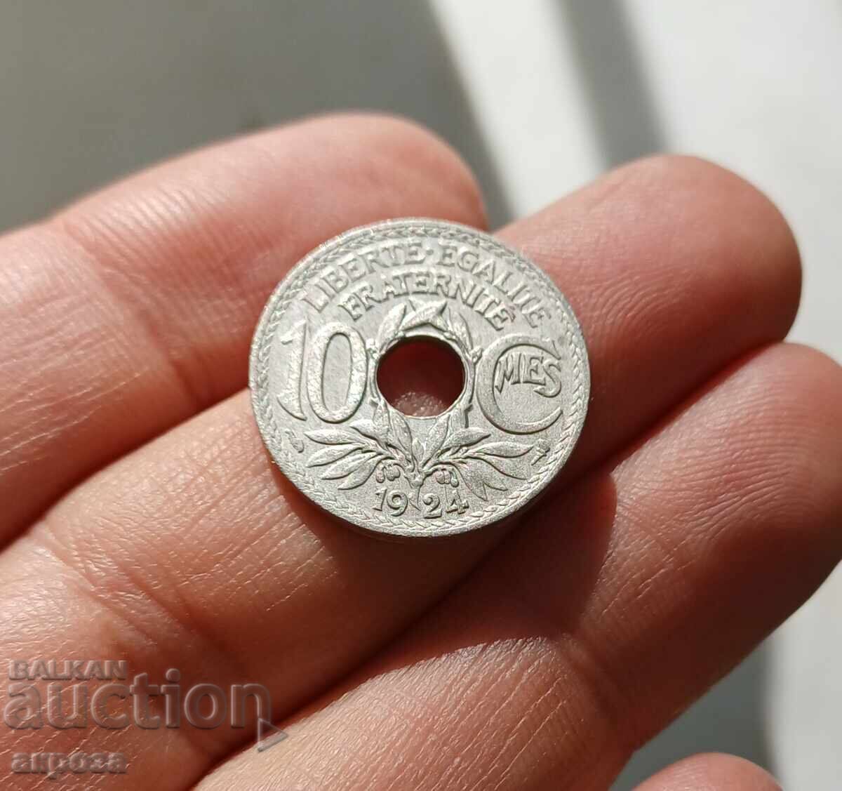 10 centime Franța 1924