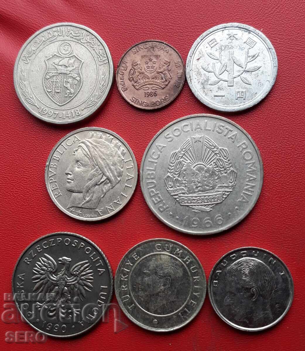 Mixed lot of 8 coins with price 1.01 BGN | € 0.52 Mixed lot of 8 coins with price 1.01 BGN | € 0.52