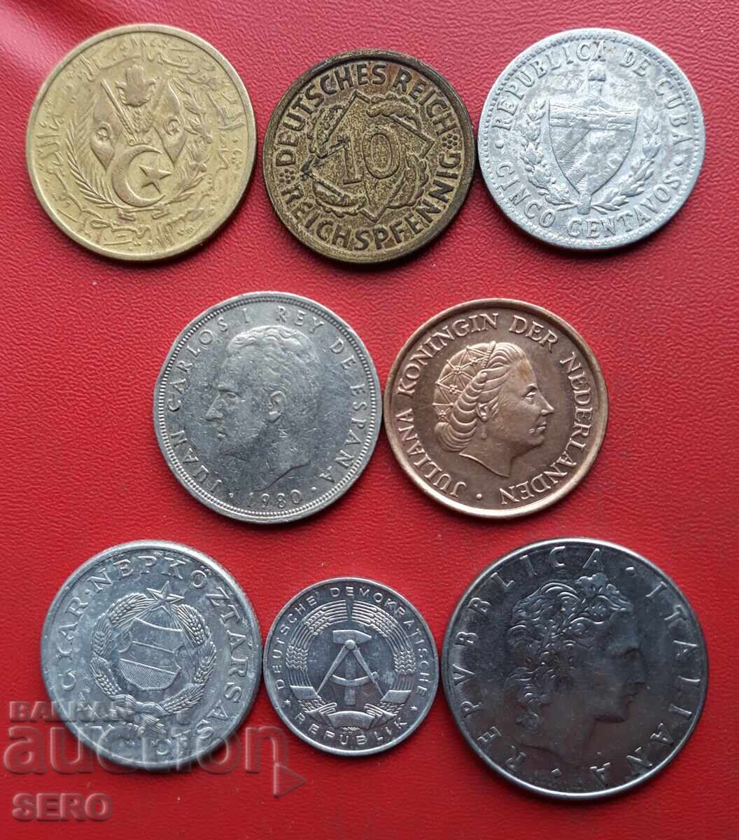 Mixed lot of 8 coins with price 1.01 BGN | € 0.52 Mixed lot of 8 coins with price 1.01 BGN | € 0.52