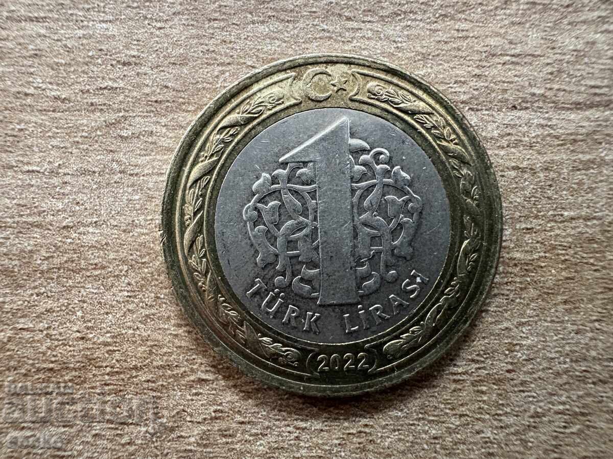 Турция - 1 лира (2022) Турция - 1 лира (2022)