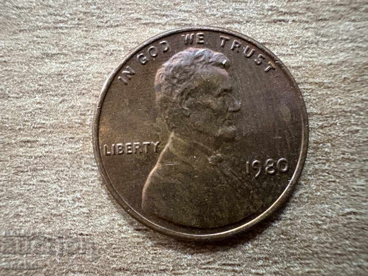 ΗΠΑ - 1 σεντ (1980) με τιμή 0.20 BGN | € 0.10