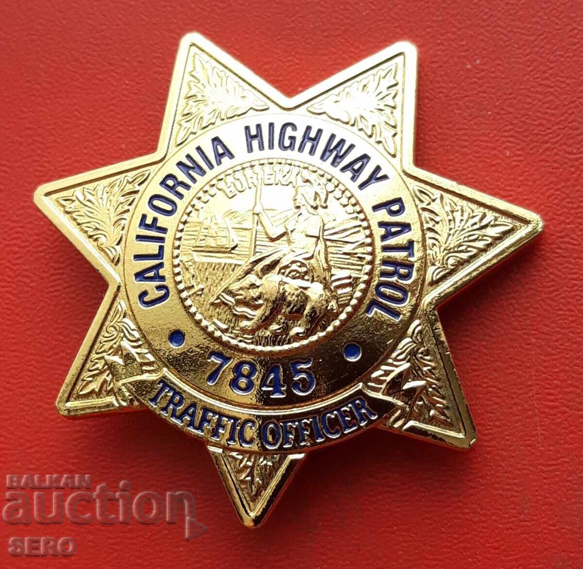 SUA - Insigna de poliție rutieră California