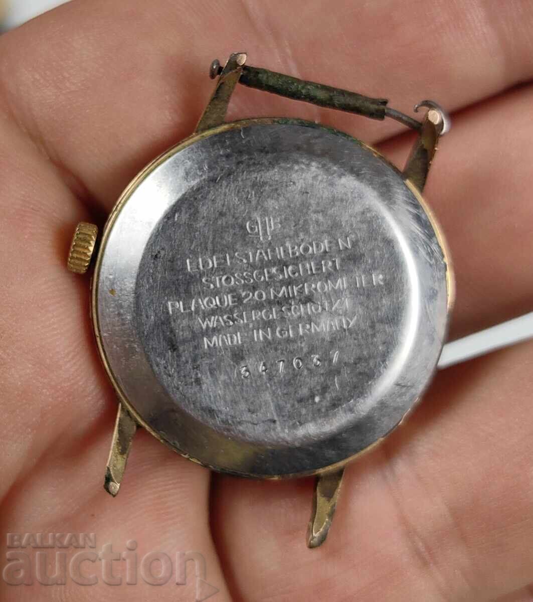 NON-WORKING GLASHUTTE SPEZIMATIC GUB AUTOMATIC GOLD-PLATED FOR PARTS - 5 NON-WORKING GLASHUTTE SPEZIMATIC GUB AUTOMATIC GOLD-PLATED FOR PARTS - 5